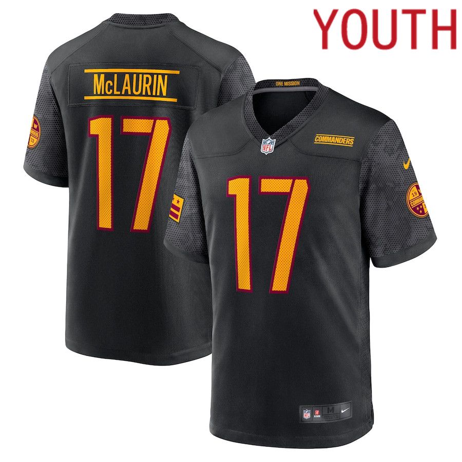 Youth Washington Commanders 17 Terry McLaurin Nike Black Alternate Game NFL Jersey